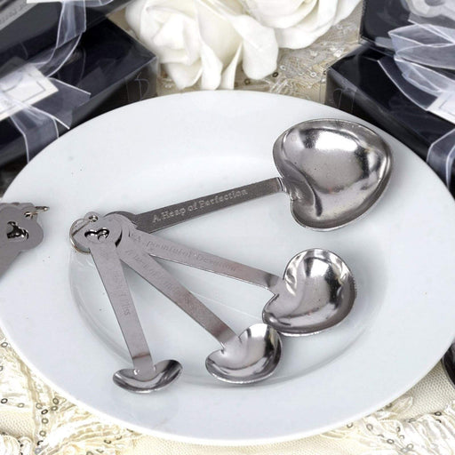 4 Double Heart Measuring Spoons in a Gift Box FAV_SPOON