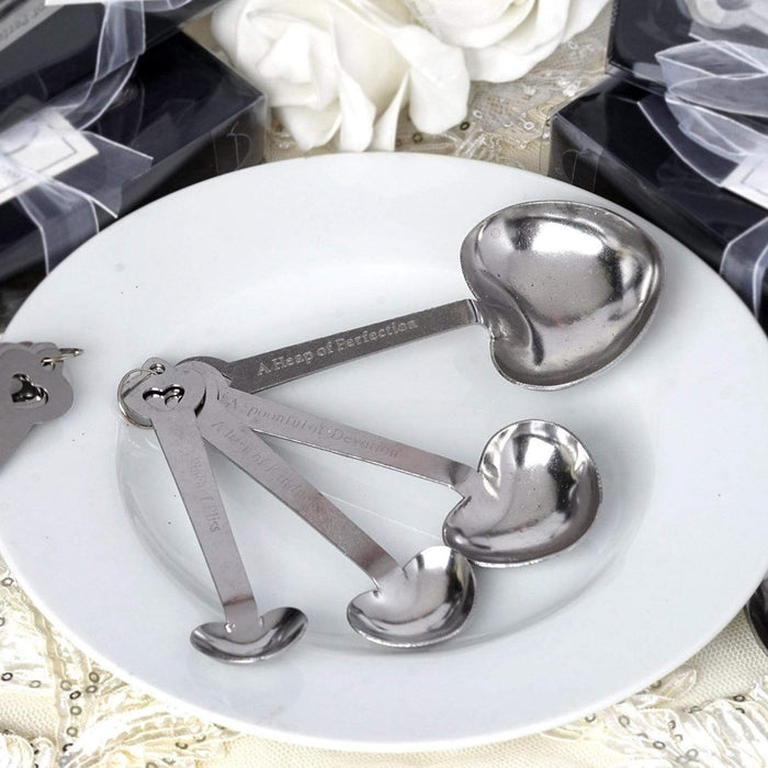 4 Double Heart Measuring Spoons in a Gift Box FAV_SPOON