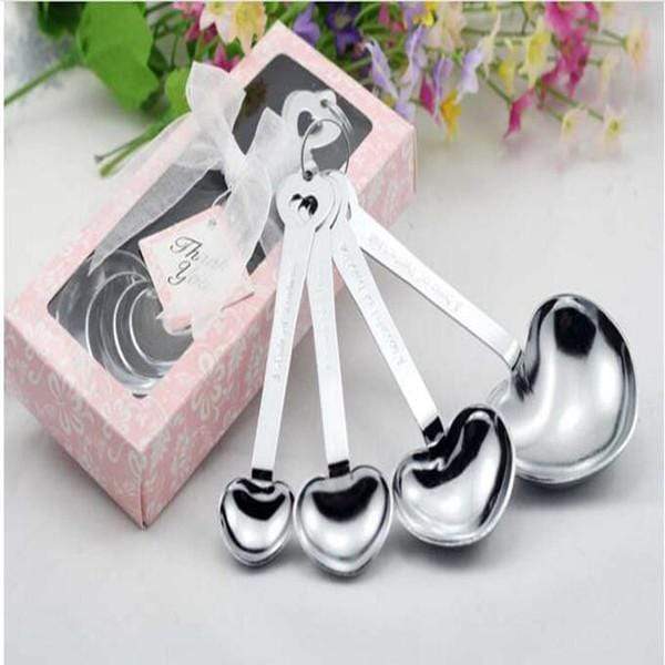 4 Double Heart Measuring Spoons in a Gift Box FAV_SPOON