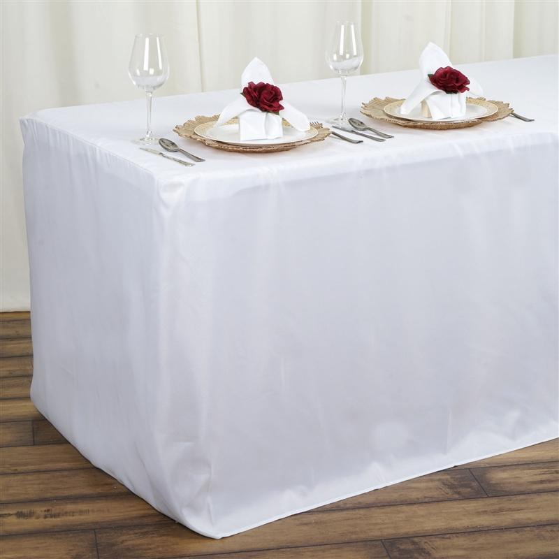 4 ft Fitted Polyester Tablecloth 48