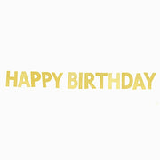 4 ft Glittered Happy Birthday Paper Hanging Garland - Gold PAP_GRLD_009_BDAY_GD