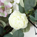4 ft long Artificial Eucalyptus Foliage Garlands with Silk Ranunculus Flowers - Frosted Green ARTI_GLND_GRN003