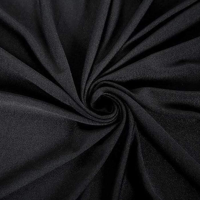 4 ft Black Rectangular Fitted Spandex Tablecloth TAB_REC_SPX4FT_BLK