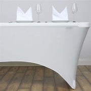 4 ft Fitted Spandex Tablecloth 48" x 30" x 30" - Ivory TAB_REC_SPX4FT_IVR