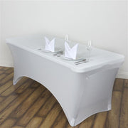 4 ft Fitted Spandex Tablecloth 48" x 30" x 30" - Ivory TAB_REC_SPX4FT_IVR
