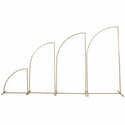 4 Half Moon Shape Metal Floral Display Frame Wedding Backdrop Stand Set - Gold IRON_STND13_SET_GOLD