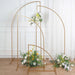 4 Half Moon Shape Metal Floral Display Frame Wedding Backdrop Stand Set - Gold IRON_STND13_SET_GOLD
