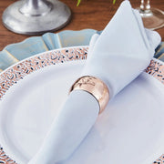 4 Hammered Napkin Rings Set