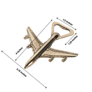 4" Metal Airplane Bottle Opener with Gift Box Wedding Favor - Antique Gold FAV_OPN_TRVL_GOLD