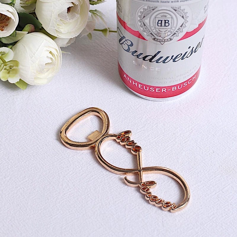 4" Metal Infinity Sign Love Forever Bottle Opener Gift Set - Gold FAV_GF_OPN_LOVE01_GOLD