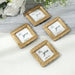 4 Mini 3" Vintage Feather Square Picture Frames Wedding Favors - Gold FAV_FRM_002_GOLD