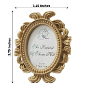 4 Mini 4" Baroque Oval Picture Frames Wedding Favors - Gold FAV_FRM_003_GOLD