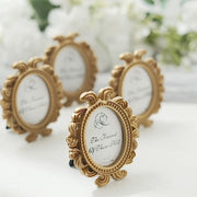 4 Mini 4" Baroque Oval Picture Frames Wedding Favors - Gold FAV_FRM_003_GOLD