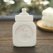 4 Mini 4" Picture Frames Feeding Bottle Baby Shower Favors - White with Pink FAV_FRM_B001_WHT