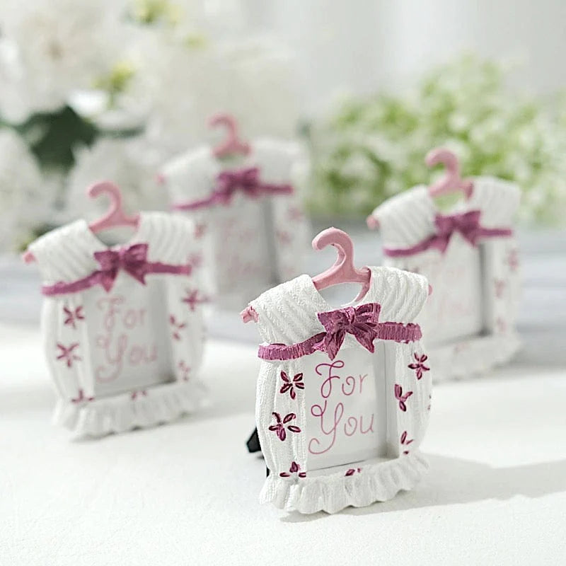 4 Mini 4" Picture Frames Newborn Clothes Baby Shower Party Favors