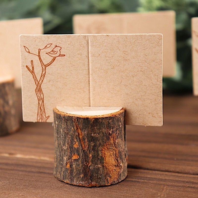 4 Natural Wooden Wedding Placecards and Holders CARD_WOOD02_NAT