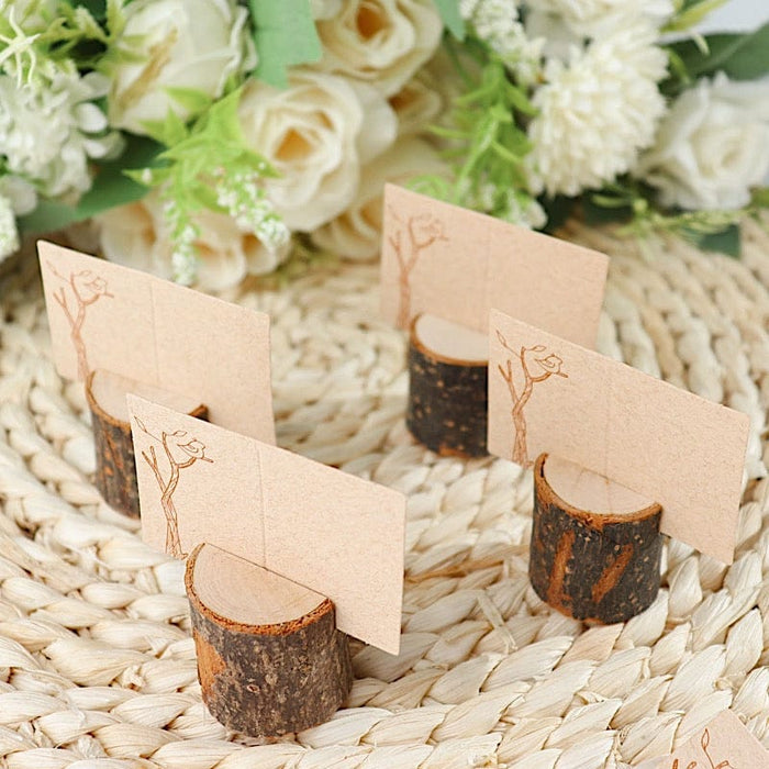 4 Natural Wooden Wedding Placecards and Holders CARD_WOOD02_NAT