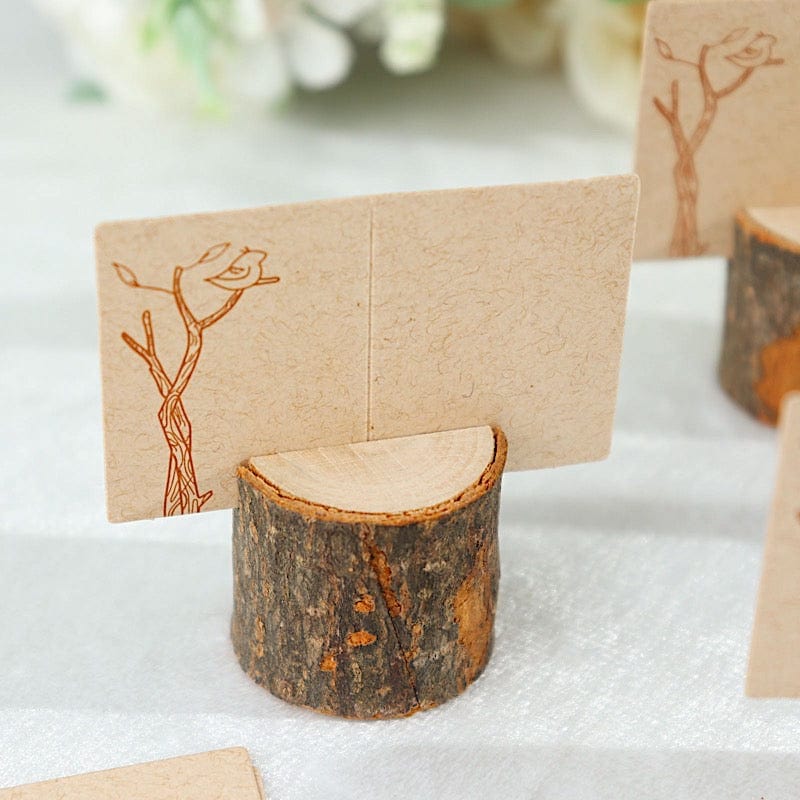 4 Natural Wooden Wedding Placecards and Holders CARD_WOOD02_NAT