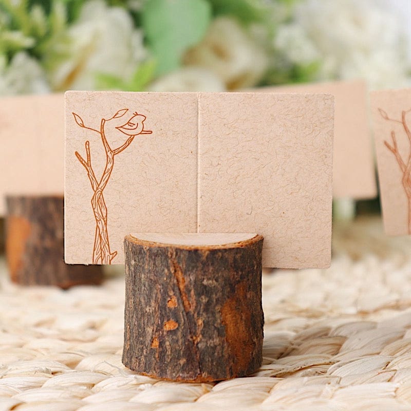 4 Natural Wooden Wedding Placecards and Holders CARD_WOOD02_NAT