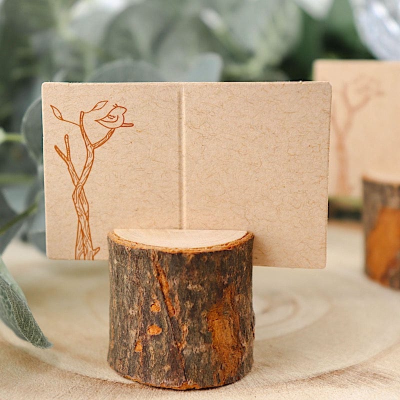 4 Natural Wooden Wedding Placecards and Holders CARD_WOOD02_NAT