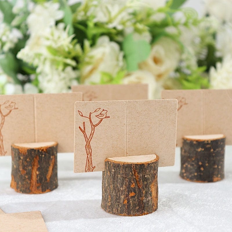 4 Natural Wooden Wedding Placecards and Holders CARD_WOOD02_NAT