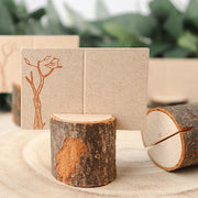 4 Natural Wooden Wedding Placecards and Holders CARD_WOOD02_NAT
