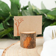 4 Natural Wooden Wedding Placecards and Holders CARD_WOOD02_NAT