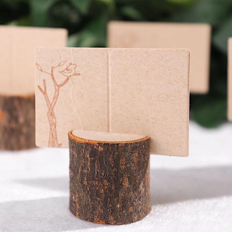 4 Natural Wooden Wedding Placecards and Holders CARD_WOOD02_NAT