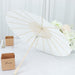 4 Paper Umbrellas 16" Decorative Parasol Wedding Favors - White and Natural UMB_PAP01_16_WHT