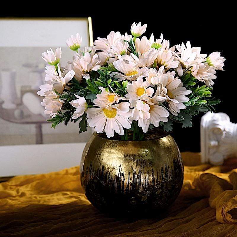 4 pcs 11" tall Faux Silk Daisy Flowers Bushes