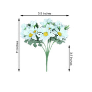 4 pcs 11" tall Faux Silk Daisy Flowers Bushes