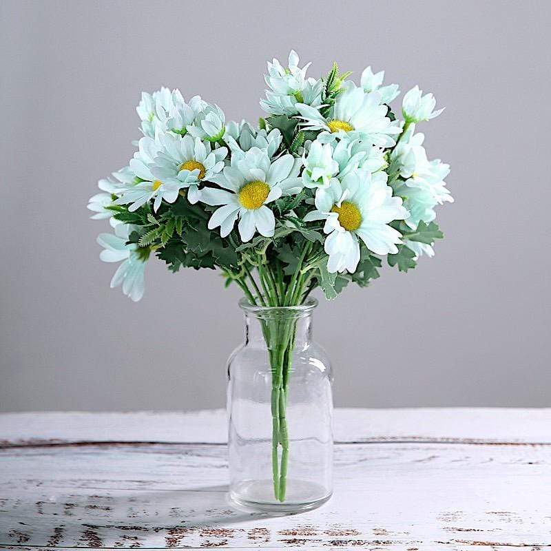 4 pcs 11" tall Faux Silk Daisy Flowers Bushes