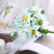 4 pcs 11" tall Faux Silk Daisy Flowers Bushes