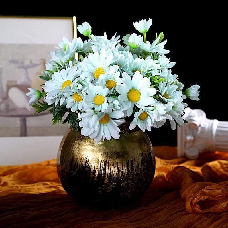 4 pcs 11" tall Faux Silk Daisy Flowers Bushes