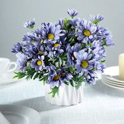 4 pcs 11" tall Faux Silk Daisy Flowers Bushes