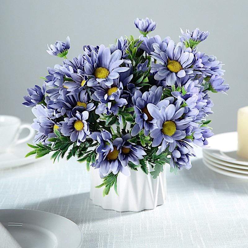 4 pcs 11" tall Faux Silk Daisy Flowers Bushes