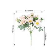 4 pcs 11" tall Faux Silk Daisy Flowers Bushes