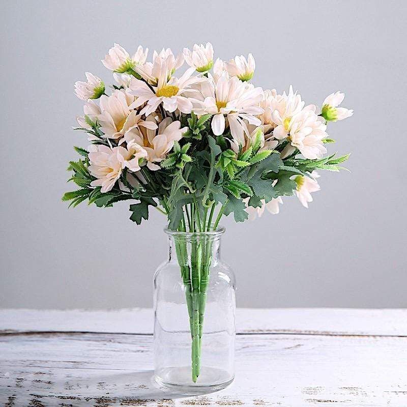 4 pcs 11" tall Faux Silk Daisy Flowers Bushes