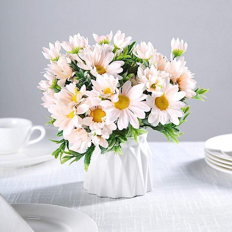 4 pcs 11" tall Faux Silk Daisy Flowers Bushes