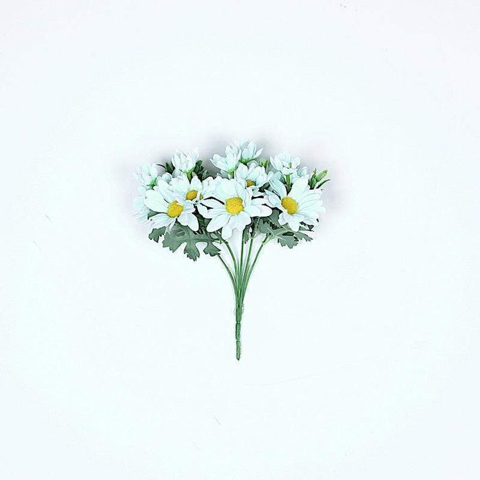 4 pcs 11" tall Faux Silk Daisy Flowers Bushes ARTI_DAIS_002_BLUE
