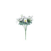 4 pcs 11" tall Faux Silk Daisy Flowers Bushes ARTI_DAIS_002_WHT