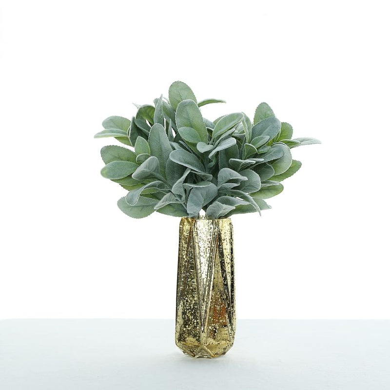 4 pcs 12" Artificial Faux Lambs Ear Leaves Sprays Stems - Frosted Green ARTI_FERN_005_12_GRN