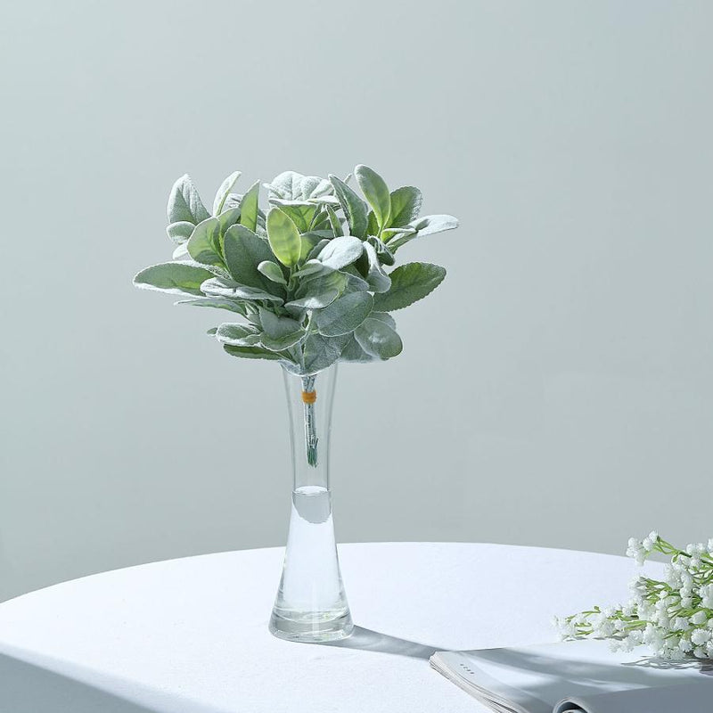 4 pcs 12" Artificial Faux Lambs Ear Leaves Sprays Stems - Frosted Green ARTI_FERN_005_12_GRN