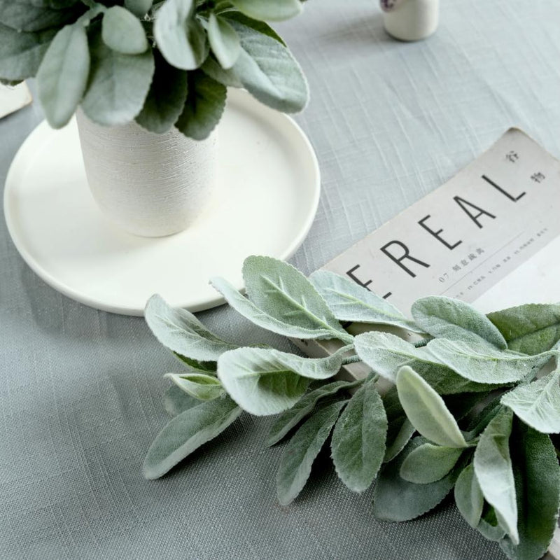 4 pcs 12" Artificial Faux Lambs Ear Leaves Sprays Stems - Frosted Green ARTI_FERN_005_12_GRN