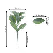 4 pcs 12" Artificial Faux Lambs Ear Leaves Sprays Stems - Frosted Green ARTI_FERN_005_12_GRN