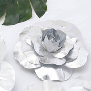 4 pcs 12" wide Artificial Large Roses Flowers for Wall Backdrop