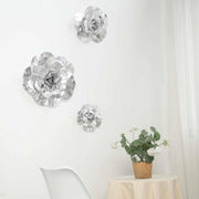 4 pcs 12" wide Artificial Large Roses Flowers for Wall Backdrop