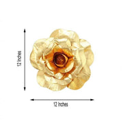 4 pcs 12" wide Artificial Large Roses Flowers for Wall Backdrop