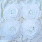 4 pcs 12" wide Artificial Large Roses Flowers for Wall Backdrop