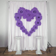 4 pcs 12" wide Artificial Large Roses Flowers for Wall Backdrop
